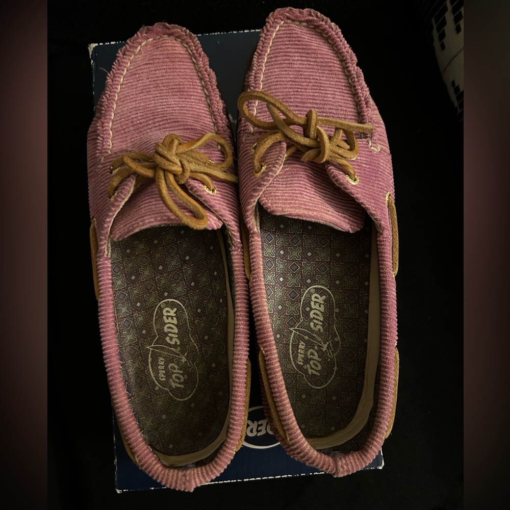 Sperry Topsiders in Berry Color flat womens shoes